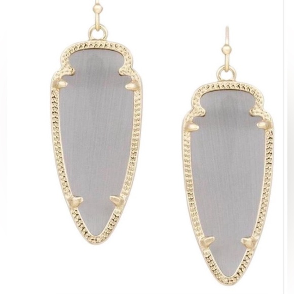 Kendra Scott Jewelry - 💕Final Price drop💕 Kendra Scott Skylar earrings in slate cats eye